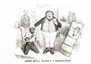 John Bull tekee löydön (litho) tekijältä American School