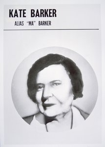 Kate Barker (n.1871-1935) eli "Ma" Barker (litografia). tekijältä American School