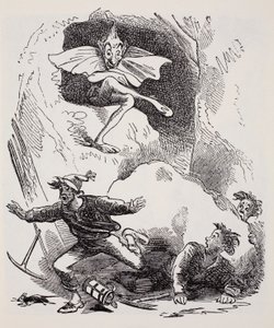 Kobolds, Thomas Keightleyn (1789-1872) Maailman oppaasta tonttuihin, keijuihin, haltioihin ja muihin pieniin ihmisiin Julkaistu 1880, (BW-kaiverrus) tekijältä American School