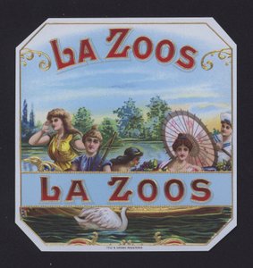 La Zoos, sikarimerkki (chromolitho) tekijältä American School