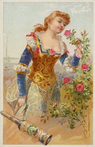 Lady Smeling Roses