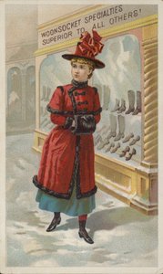 Lady Window Shoppailu lumessa