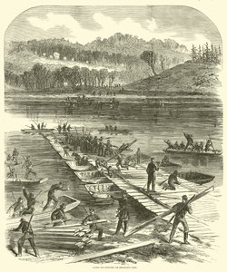 Ponttonien laskeminen Sedgwicks-joukoille, huhtikuu 1863 tekijältä American School