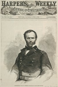 Kenraalimajuri William T. Sherman, Harpers Weeklyn etusivu, 1864 (puukaiverrus)