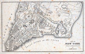 New Yorkin kartta (litho) tekijältä American School