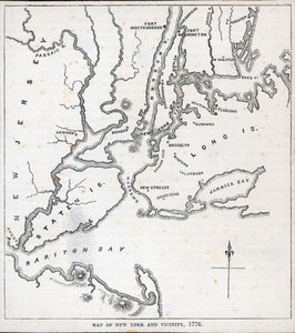 New Yorkin ja lähialueen kartta (litho) tekijältä American School