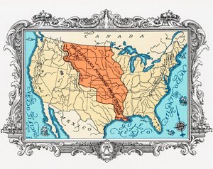 Kartta Louisianan ostosta tekijältä American School