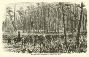 McClernandsin joukko marssi soiden läpi, maaliskuu 1863 tekijältä American School