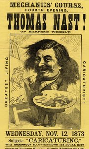 Mekaniikkakurssi, neljäs ilta. Thomas Nast!, julkaisija Currier & Ives, 1873 tekijältä American School
