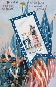 Memorial Day -postikortti, n. 1900 (värilitho) tekijältä American School