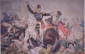 Meksikon ja Amerikan sota (1846-48), eversti Harney taistelee Madelinissa lähellä Veracruzia tekijältä American School