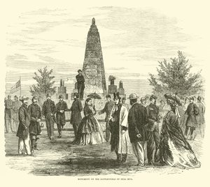 Muistomerkki Bull Runin taistelukentällä, syyskuu 1862 tekijältä American School