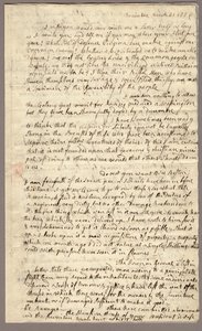 Sivu 1, Abigail Adamsin kirje John Adamsille, 31. maaliskuuta - 5. huhtikuuta 1776 (muste paperille) tekijältä American School