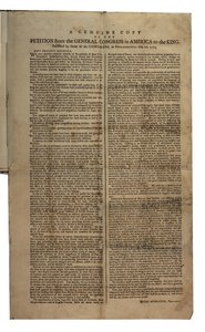 Vetoomus Amerikan yleiskongressista kuninkaalle, mannerkongressi, 26. lokakuuta 1774