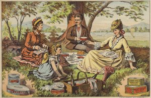 Piknik veden äärellä kalasäilykkeitä nauttien tekijältä American School