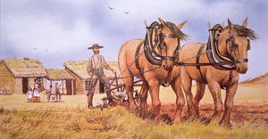 Pioneer farmer (väri litho) tekijältä American School
