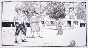 Kulhojen pelaaminen New Amsterdamissa 1600-luvulla (litho) tekijältä American School