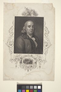 Benjamin Franklinin muotokuva (muste) tekijältä American School