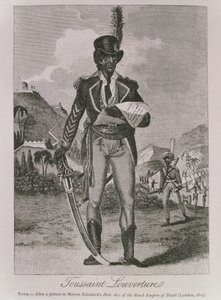 Muotokuva Francois Dominique Toussaint-Louverturesta (n. 1743-1803) (kaiverrus) tekijältä American School