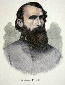 Kenraali Ambrose P. Hillin muotokuva (väri litho) tekijältä American School