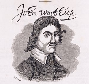 John Winthropin (1588-1649) muotokuva "Connecticut Historical Collectionsista", John Warner Barber, 1856 tekijältä American School