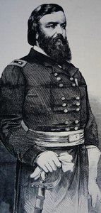 Kenraalimajuri John Popen muotokuva (litho) tekijältä American School