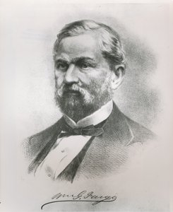 William George Fargon (1818-81) muotokuva Wells Fargo & Co:n (litho) perustajista tekijältä American School