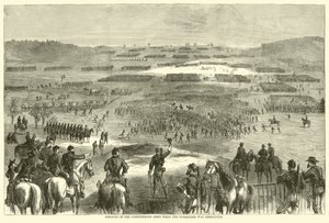 Konfederaation armeijan asema, kun antautuminen ilmoitettiin, huhtikuu 1865 tekijältä American School