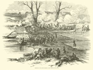 Kuudennen Missourin sijainti Bayoun ylityksen jälkeen joulukuussa 1862 tekijältä American School
