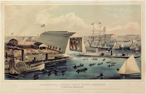 Mainosjuliste Continental Works, Greenpoint Brooklyn, julkaisija Endicott & Co. tekijältä American School