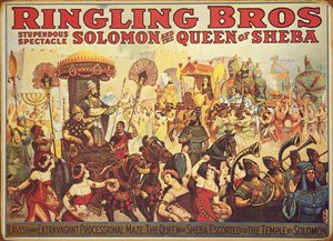 Ringling Bros. sirkus, n. 1900 (väri litho) tekijältä American School