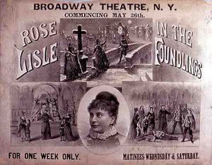 The Foundlings -juliste, pääosassa Rose Lyle Broadway Theatressa, New Yorkissa (värilitho) tekijältä American School
