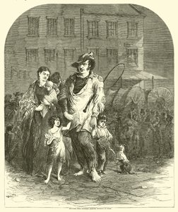 Pakolaiset Pohjois-Missourista saapuvat St Louisiin syyskuussa 1864 tekijältä American School