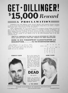 John Dillingerin palkintojuliste tekijältä American School