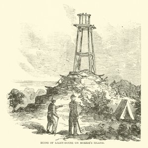 Majakan rauniot Morris Islandilla, heinäkuu 1863 tekijältä American School