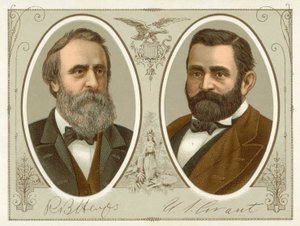 Rutherford B Hayes, Ulysses S Grant (chromolitho) tekijältä American School
