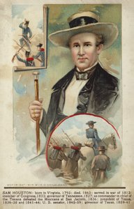 Sam Houston (värillinen litografia) tekijältä American School