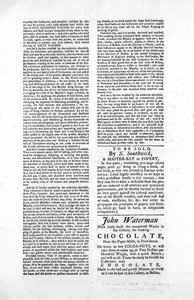 Laki Bostonin sataman sulkemisesta, 1774 (sanomalehtipaperi) tekijältä American School