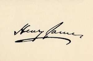 Henry Jamesin allekirjoitus tekijältä American School