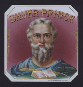 Silver Prince, sikari etiketti (chromolitho) tekijältä American School
