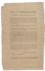 Massachusettsin osavaltio konventissa, osavaltion perustuslaki, 16. kesäkuuta 1780 tekijältä American School