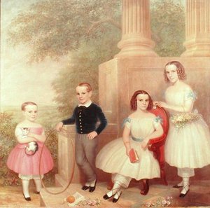 The Abeel Children, n. 1852-55 (öljy kankaalle) tekijältä American School