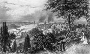 Cincinnati, Ohio, Picturesque America Volume II, painettu New York 1872 tekijältä American School