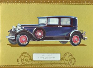 The Club Sedan, A Custom Eight by Packard, julkaisu 1930 (värilitra). tekijältä American School