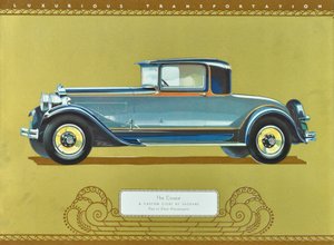 The Coupe, A Custom Eight by Packard, julkaisu 1930 (värilitografia). tekijältä American School