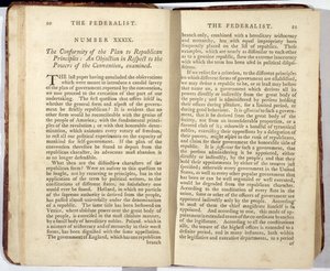 The Federalist, julkaistu vuonna 1788 (painettu) tekijältä American School