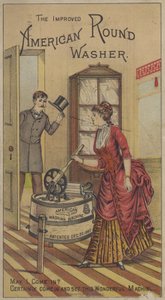 Parannettu amerikkalainen pyöreä aluslevy (chromolitho) tekijältä American School