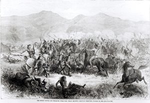Intiaanitaistelu ja verilöyly lähellä Fort Philip Kearneytä, Dakotah Territory, 21. joulukuuta 1866 tekijältä American School
