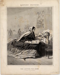 Kirje kotiin, kuva Campaign Sketchesistä, 1863
