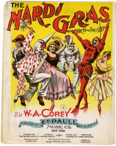Mardi Gras March and Two Step [nuottien kansi], 1897 tekijältä American School